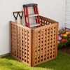 image:imageVEVOR Wooden Privacy Fence 48 x 49 inch Air Conditioner Fence 2 Panel Solid Outdoor Wood Privacy Screen with Metal Stakes Steel Frame Trash Can Hider Fences Suitable for Garden Pool3