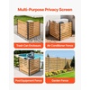 image:imageVEVOR Wooden Privacy Fence 48 x 49 inch Air Conditioner Fence 2 Panel Solid Outdoor Wood Privacy Screen with Metal Stakes Steel Frame Trash Can Hider Fences Suitable for Garden Pool2