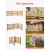 image:imageVEVOR Wooden Privacy Fence 48 x 49 inch Air Conditioner Fence 2 Panel Solid Outdoor Wood Privacy Screen with Metal Stakes Steel Frame Trash Can Hider Fences Suitable for Garden Pool3