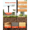 image:imageVEVOR Wooden Privacy Fence 48 x 49 inch Air Conditioner Fence 2 Panel Solid Outdoor Wood Privacy Screen with Metal Stakes Steel Frame Trash Can Hider Fences Suitable for Garden Pool2