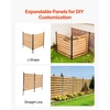 image:imageVEVOR Wooden Privacy Fence 48 x 49 inch Air Conditioner Fence 2 Panel Solid Outdoor Wood Privacy Screen with Metal Stakes Steel Frame Trash Can Hider Fences Suitable for Garden Pool2