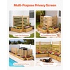 image:imageVEVOR Wooden Privacy Fence 48 x 49 inch Air Conditioner Fence 2 Panel Solid Outdoor Wood Privacy Screen with Metal Stakes Steel Frame Trash Can Hider Fences Suitable for Garden Pool2