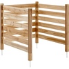 image:imageVEVOR Wooden Privacy Fence 48 x 49 inch Air Conditioner Fence 2 Panel Solid Outdoor Wood Privacy Screen with Metal Stakes Steel Frame Trash Can Hider Fences Suitable for Garden Pool3