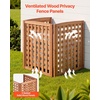 image:imageVEVOR Wooden Privacy Fence 48 x 49 inch Air Conditioner Fence 2 Panel Solid Outdoor Wood Privacy Screen with Metal Stakes Steel Frame Trash Can Hider Fences Suitable for Garden Pool3