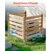 image:imageVEVOR Wooden Privacy Fence 48 x 49 inch Air Conditioner Fence 2 Panel Solid Outdoor Wood Privacy Screen with Metal Stakes Steel Frame Trash Can Hider Fences Suitable for Garden Pool3