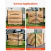 image:imageVEVOR Wooden Privacy Fence 48 x 49 inch Air Conditioner Fence 2 Panel Solid Outdoor Wood Privacy Screen with Metal Stakes Steel Frame Trash Can Hider Fences Suitable for Garden Pool2