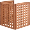 image:imageVEVOR Wooden Privacy Fence 48 x 49 inch Air Conditioner Fence 2 Panel Solid Outdoor Wood Privacy Screen with Metal Stakes Steel Frame Trash Can Hider Fences Suitable for Garden Pool3