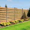 image:imageVEVOR Wooden Privacy Fence 48 x 49 inch Air Conditioner Fence 2 Panel Solid Outdoor Wood Privacy Screen with Metal Stakes Steel Frame Trash Can Hider Fences Suitable for Garden Pool2