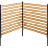 image:imageVEVOR Wooden Privacy Fence 48 x 49 inch Air Conditioner Fence 2 Panel Solid Outdoor Wood Privacy Screen with Metal Stakes Steel Frame Trash Can Hider Fences Suitable for Garden Pool2