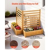 image:imageVEVOR Wooden Privacy Fence 48 x 49 inch Air Conditioner Fence 2 Panel Solid Outdoor Wood Privacy Screen with Metal Stakes Steel Frame Trash Can Hider Fences Suitable for Garden Pool2