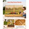 image:imageVEVOR Wooden Privacy Fence 48 x 49 inch Air Conditioner Fence 2 Panel Solid Outdoor Wood Privacy Screen with Metal Stakes Steel Frame Trash Can Hider Fences Suitable for Garden Pool2