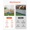 image:imageVEVOR Wooden Privacy Fence 48 x 49 inch Air Conditioner Fence 2 Panel Solid Outdoor Wood Privacy Screen with Metal Stakes Steel Frame Trash Can Hider Fences Suitable for Garden Pool3