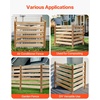 image:imageVEVOR Wooden Privacy Fence 48 x 49 inch Air Conditioner Fence 2 Panel Solid Outdoor Wood Privacy Screen with Metal Stakes Steel Frame Trash Can Hider Fences Suitable for Garden Pool3