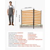 image:imageVEVOR Wooden Privacy Fence 48 x 49 inch Air Conditioner Fence 2 Panel Solid Outdoor Wood Privacy Screen with Metal Stakes Steel Frame Trash Can Hider Fences Suitable for Garden Pool2