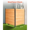 image:imageVEVOR Wooden Privacy Fence 48 x 49 inch Air Conditioner Fence 2 Panel Solid Outdoor Wood Privacy Screen with Metal Stakes Steel Frame Trash Can Hider Fences Suitable for Garden Pool2