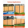 image:imageVEVOR Wooden Privacy Fence 48 x 49 inch Air Conditioner Fence 2 Panel Solid Outdoor Wood Privacy Screen with Metal Stakes Steel Frame Trash Can Hider Fences Suitable for Garden Pool2