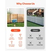 image:imageVEVOR Wooden Privacy Fence 48 x 49 inch Air Conditioner Fence 2 Panel Solid Outdoor Wood Privacy Screen with Metal Stakes Steel Frame Trash Can Hider Fences Suitable for Garden Pool2