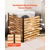 image:imageVEVOR Wooden Privacy Fence 48 x 49 inch Air Conditioner Fence 2 Panel Solid Outdoor Wood Privacy Screen with Metal Stakes Steel Frame Trash Can Hider Fences Suitable for Garden Pool2