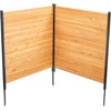 image:imageVEVOR Wooden Privacy Fence 48 x 49 inch Air Conditioner Fence 2 Panel Solid Outdoor Wood Privacy Screen with Metal Stakes Steel Frame Trash Can Hider Fences Suitable for Garden Pool2