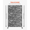 image:imageVEVOR Wooden Privacy Screen36 W x 73 H Outdoor Privacy Screen Freestanding Wood Privacy Panel with StandOutdoor Divider for Balcony Patio Lawn GardenBlack Leaf