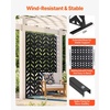 image:imageVEVOR Wooden Privacy Screen36 W x 73 H Outdoor Privacy Screen Freestanding Wood Privacy Panel with StandOutdoor Divider for Balcony Patio Lawn GardenBlack Up