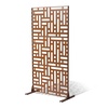 image:imageVEVOR Wooden Privacy Screen36 W x 73 H Outdoor Privacy Screen Freestanding Wood Privacy Panel with StandOutdoor Divider for Balcony Patio Lawn GardenBrown Street