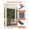 image:imageVEVOR Wooden Privacy Screen36 W x 73 H Outdoor Privacy Screen Freestanding Wood Privacy Panel with StandOutdoor Divider for Balcony Patio Lawn GardenBlack Street