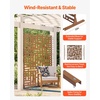 image:imageVEVOR Wooden Privacy Screen36 W x 73 H Outdoor Privacy Screen Freestanding Wood Privacy Panel with StandOutdoor Divider for Balcony Patio Lawn GardenBrown Street