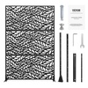 image:imageVEVOR Wooden Privacy Screen36 W x 73 H Outdoor Privacy Screen Freestanding Wood Privacy Panel with StandOutdoor Divider for Balcony Patio Lawn GardenBlack Leaf