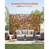 image:imageVEVOR Wooden Privacy Screen36 W x 73 H Outdoor Privacy Screen Freestanding Wood Privacy Panel with StandOutdoor Divider for Balcony Patio Lawn GardenBrown Street