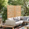 image:imageVEVOR Wooden Privacy Screen36 W x 73 H Outdoor Privacy Screen Freestanding Wood Privacy Panel with StandOutdoor Divider for Balcony Patio Lawn GardenNatural Wood