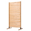 image:imageVEVOR Wooden Privacy Screen36 W x 73 H Outdoor Privacy Screen Freestanding Wood Privacy Panel with StandOutdoor Divider for Balcony Patio Lawn GardenNatural Wood
