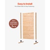 image:imageVEVOR Wooden Privacy Screen36 W x 73 H Outdoor Privacy Screen Freestanding Wood Privacy Panel with StandOutdoor Divider for Balcony Patio Lawn GardenNatural Wood