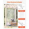 image:imageVEVOR Wooden Privacy Screen36 W x 73 H Outdoor Privacy Screen Freestanding Wood Privacy Panel with StandOutdoor Divider for Balcony Patio Lawn GardenWhite Street