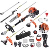 image:imageVEVOR 33CC 5in1 MultiFunctional Trimming Tools Gas Hedge Trimmer Weed Eater String Trimmer Brush Cutter Edger Pole Saw Chainsaw Pruner with Extension Pole33cc