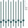image:imageVEVOR 4 Feet UChannel Metal Fence Post 10 Pack with 20 Zip Ties amp 20 Clips Sturdy Steel Stakes for Garden Yard Lawn Farms and Outdoor Wire Fencing Green4 Feet 10 Pack