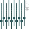 image:imageVEVOR 4 Feet UChannel Metal Fence Post 10 Pack with 20 Zip Ties amp 20 Clips Sturdy Steel Stakes for Garden Yard Lawn Farms and Outdoor Wire Fencing Green3 Feet 10 Pack