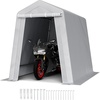 image:imageVEVOR 6x8x7 FT HeavyDuty Portable Outdoor Storage Shed Tent Waterproof Carport Garage Shelter with RollUp Zipper Door amp Vents UVResistant Canopy for Motorcycle Bike Lawn Mower Tools GrayGray