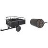 image:imageVEVOR 750 lb 15 cu ft Dump Cart Tow Behind Trailer Bundle with AgriFab 18 x 36 Poly Lawn RollerUTILITYCARTWAGON  SOILCULTIVATOR 450606