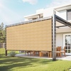 image:imageVEVOR 90 Sun Shade Cloth 8 x 12 ft Pergola Shade Cover with Stainless Steel Grommets Sun Shades Canopy Privacy Screen with 140 GSM HDPE Material for Outdoor Patio Garden and Backyard Brown12 x 20 ft Beige
