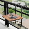 image:imageVEVOR Balcony Hanging Table 24 x 16 inch Metal Folding Balcony Railing Table 5Level Adjustable Fit Railing from 1 to 47 Serving for Outdoor Bar Patio amp Deck23 x 16 inch