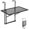 image:imageVEVOR Balcony Hanging Table 24 x 16 inch Metal Folding Balcony Railing Table 5Level Adjustable Fit Railing from 1 to 47 Serving for Outdoor Bar Patio amp Deck24 x 16 inch