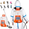 image:imageVEVOR Battery Powered Backpack Sprayer 4 Gallons Electric Lawn Sprayer with 8 Nozzles amp 2 Telescopic Wands 90PSI Adjustable Pressure 46 Hour Runtime Yard Sprayers for Lawn and Garden