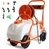 image:imageVEVOR BatteryPowered Sprayer with Wheeled Cart 10 Gallons Electric Weed Sprayer Adjustable 080 PSI Yard Lawn Sprayers with Wheels 5 Nozzles amp 98ft Hose 36H Spray Time for Weeding Cleaning15 GalCustom Bulit Cart