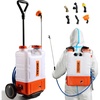 image:imageVEVOR BatteryPowered Sprayer with Wheeled Cart 10 Gallons Electric Weed Sprayer Adjustable 080 PSI Yard Lawn Sprayers with Wheels 5 Nozzles amp 98ft Hose 36H Spray Time for Weeding Cleaning4 Gal with Cart