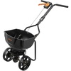 image:imageVEVOR Broadcast Spreader 98ft Spreading Width Push Broadcast Spreader with 10 AllTerrain Tires Adjustable Flow Control 15lbs Capacity Hopper Lawn Spreaders for Fertilizer Seed Small Home Use