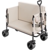 image:imageVEVOR Collapsible Folding Wagon with Wheels Wagons Carts Foldable with 225lbs Capacity Lightweight Portable Utility Wagon Cart for Grocery Shopping Sports Camping and GardenKhaki