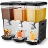 image:imageVEVOR Commercial Beverage Dispenser 2 Tanks 18 L  19 QT Per Tank Juice Dispenser 370W Stainless Steel Ice Tea Drink Machine with 45F54F Cooling Temperature for Cold Drink Restaurant Bar Party18L3