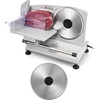 image:imageVEVOR Commercial Meat Slicer 10 inch Electric Food Slicer 240W Frozen Meat Deli Slicer Premium Chromiumplated Steel Blade SemiAuto Meat Slicer For Commercial and Home useSilver