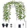 image:imageVEVOR Cucumber Trellis 81 inch Tall Garden Arch Trellis UShape Garden Trellises for Raised Bed Metal Arch Outdoor Climbing Plants Support for Vine Peas Beans Zucchini Tomato Squash FlowersBroad Arch Trellis